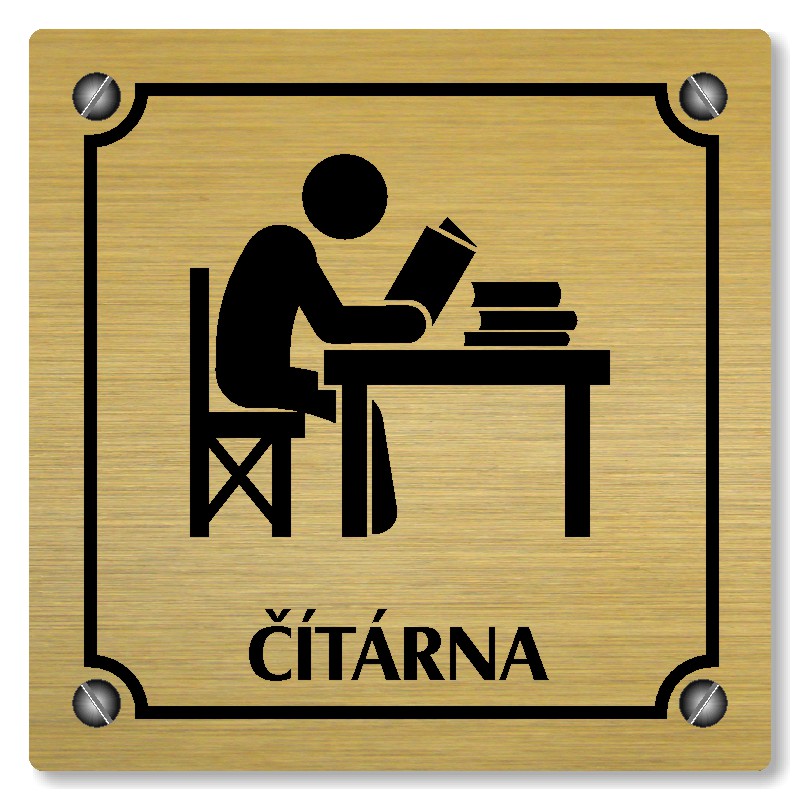 Čítárna, 118x118mm, zlatá, Kansas